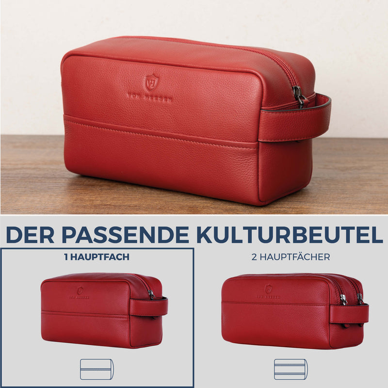 Kulturbeutel mit 1 Hauptfach (Genarbt)