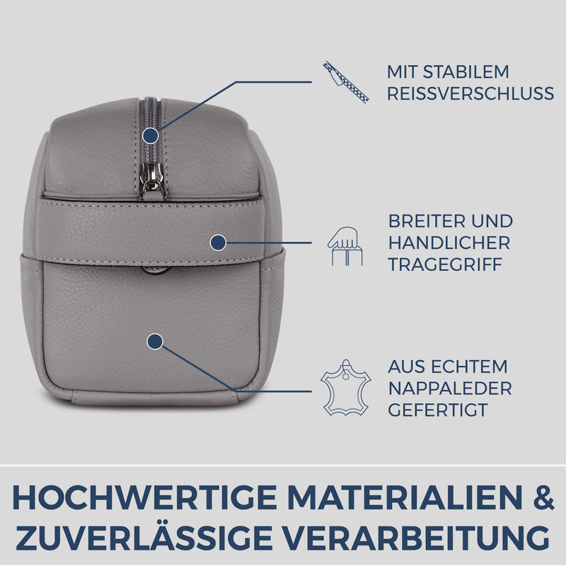 Kulturbeutel mit 1 Hauptfach (Genarbt)