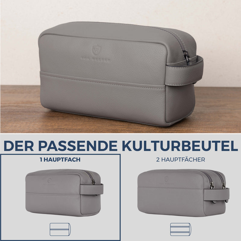 Kulturbeutel mit 1 Hauptfach (Genarbt)