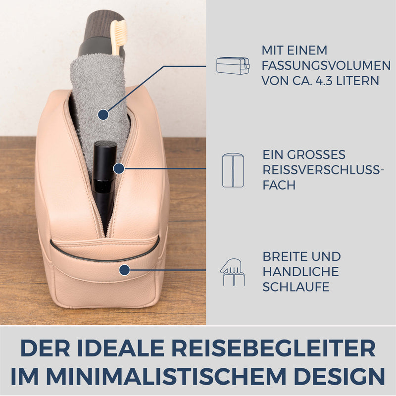 Kulturbeutel mit 1 Hauptfach (Genarbt)