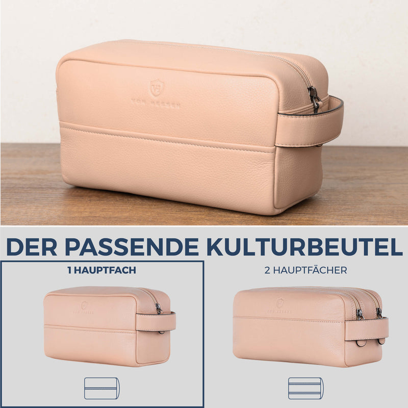 Kulturbeutel mit 1 Hauptfach (Genarbt)