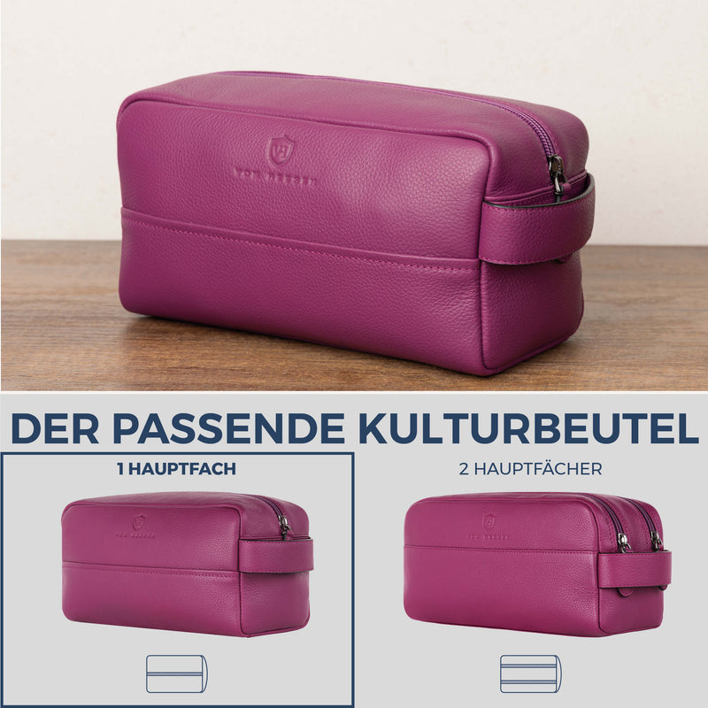 Kulturbeutel mit 1 Hauptfach (Genarbt)