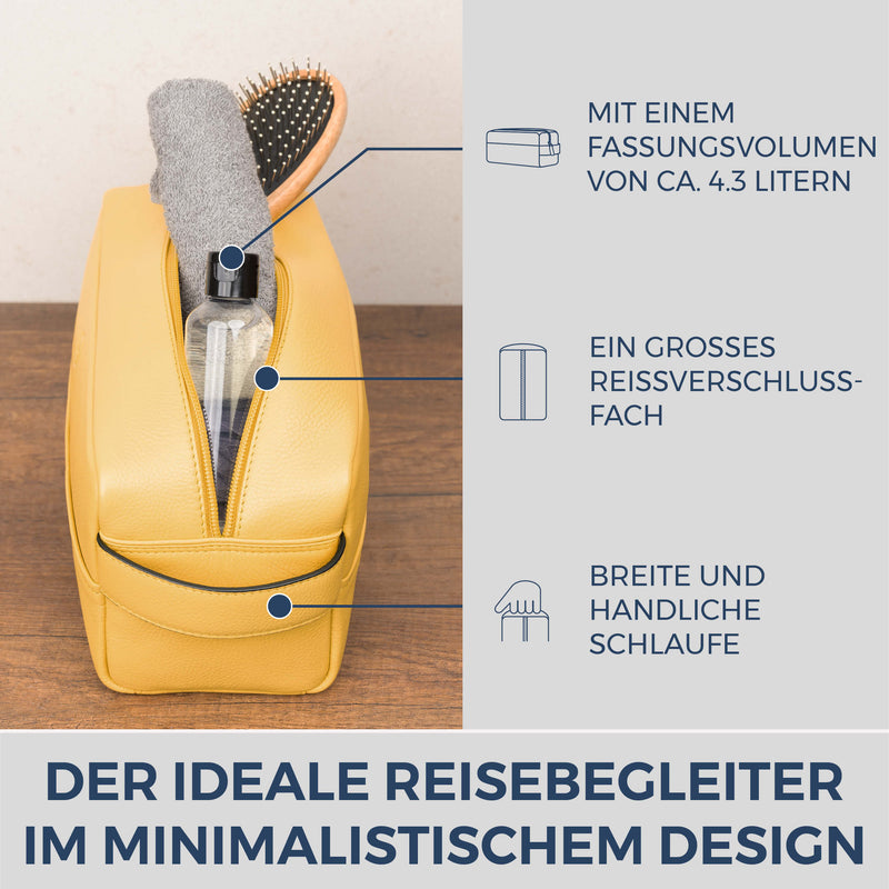 Kulturbeutel mit 1 Hauptfach (Genarbt)