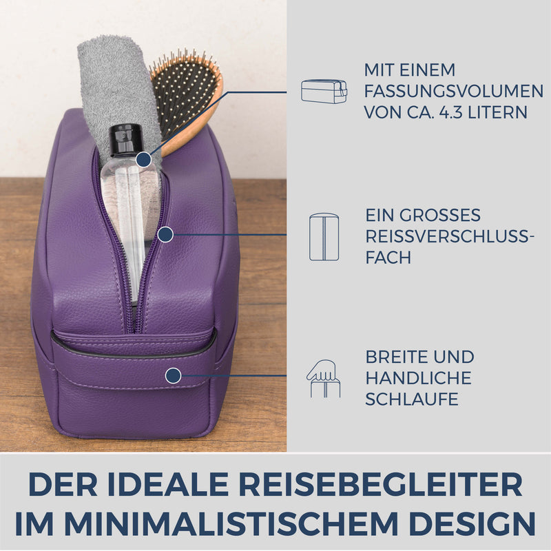 Kulturbeutel mit 1 Hauptfach (Genarbt)