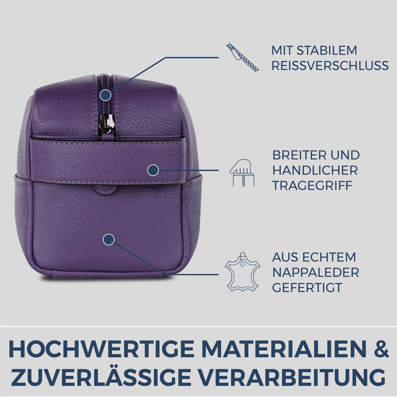 Kulturbeutel mit 1 Hauptfach (Genarbt)