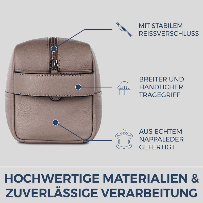 Kulturbeutel mit 1 Hauptfach (Genarbt)