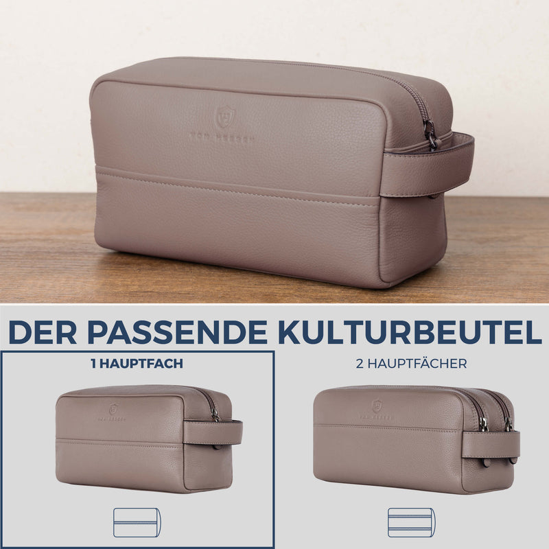 Kulturbeutel mit 1 Hauptfach (Genarbt)