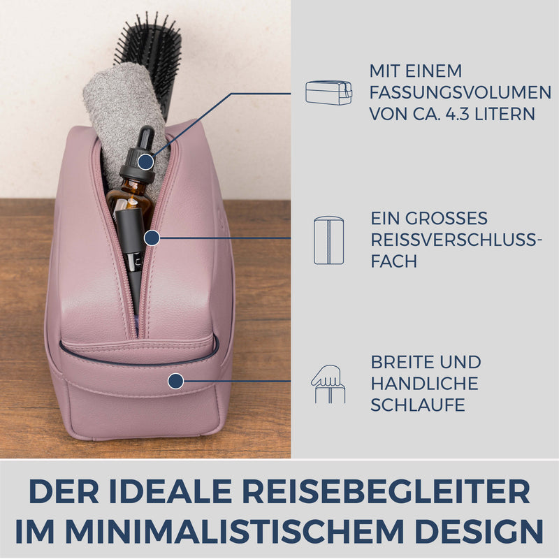 Kulturbeutel mit 1 Hauptfach (Genarbt)