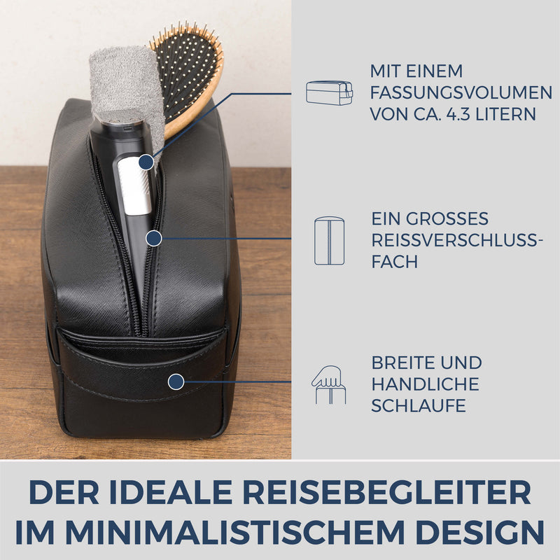 Kulturbeutel mit 1 Hauptfach (Saffiano)