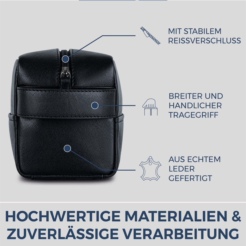 Kulturbeutel mit 1 Hauptfach (Saffiano)