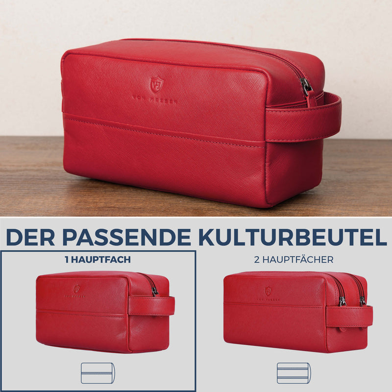 Kulturbeutel mit 1 Hauptfach (Saffiano)