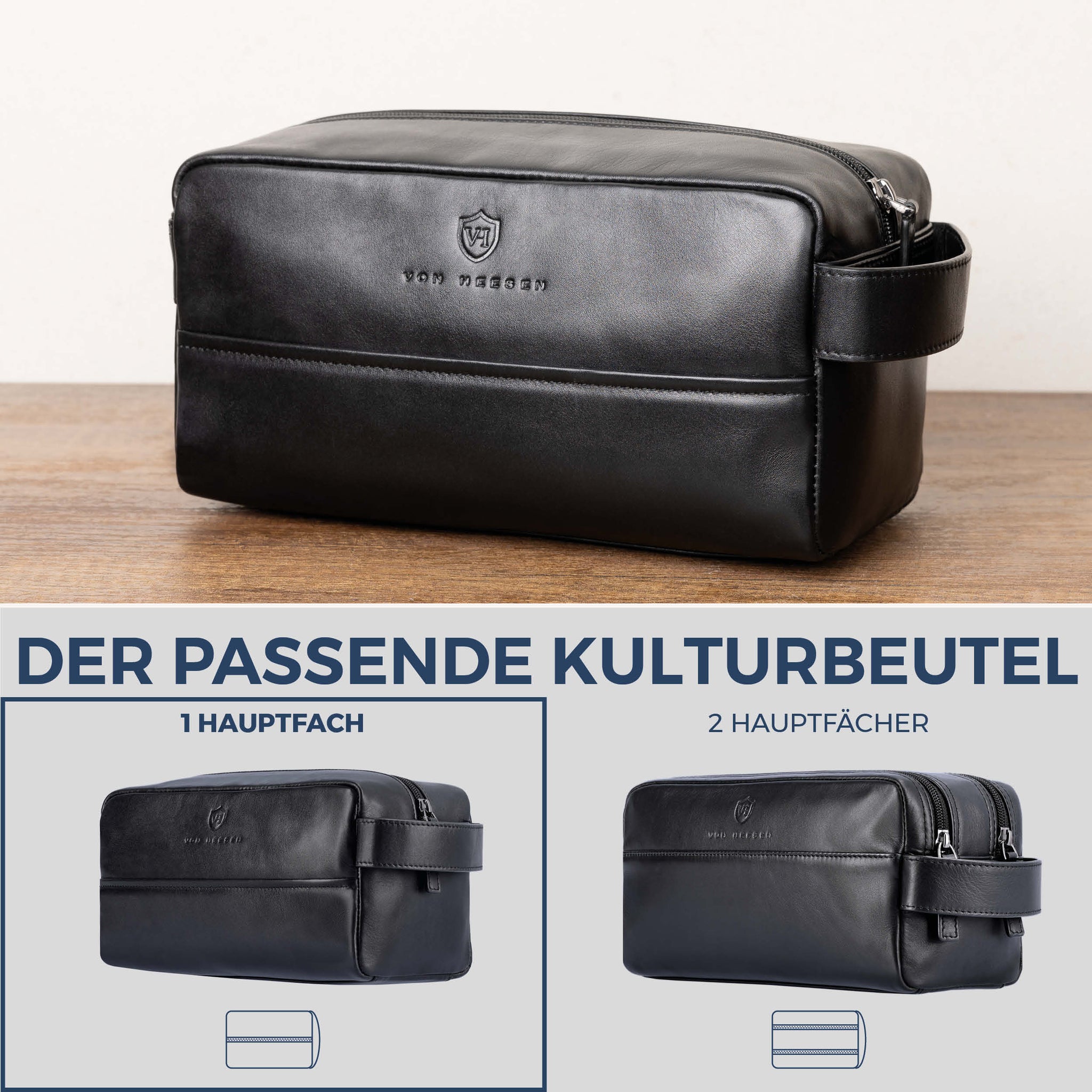 Kulturbeutel mit 1 Hauptfach (Glatt)