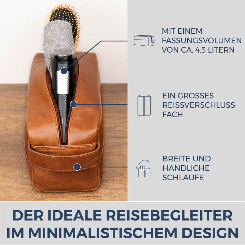 Kulturbeutel mit 1 Hauptfach (Glatt)