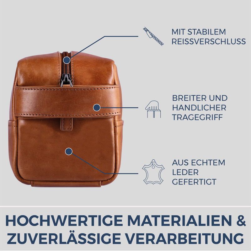 Kulturbeutel mit 1 Hauptfach (Glatt)