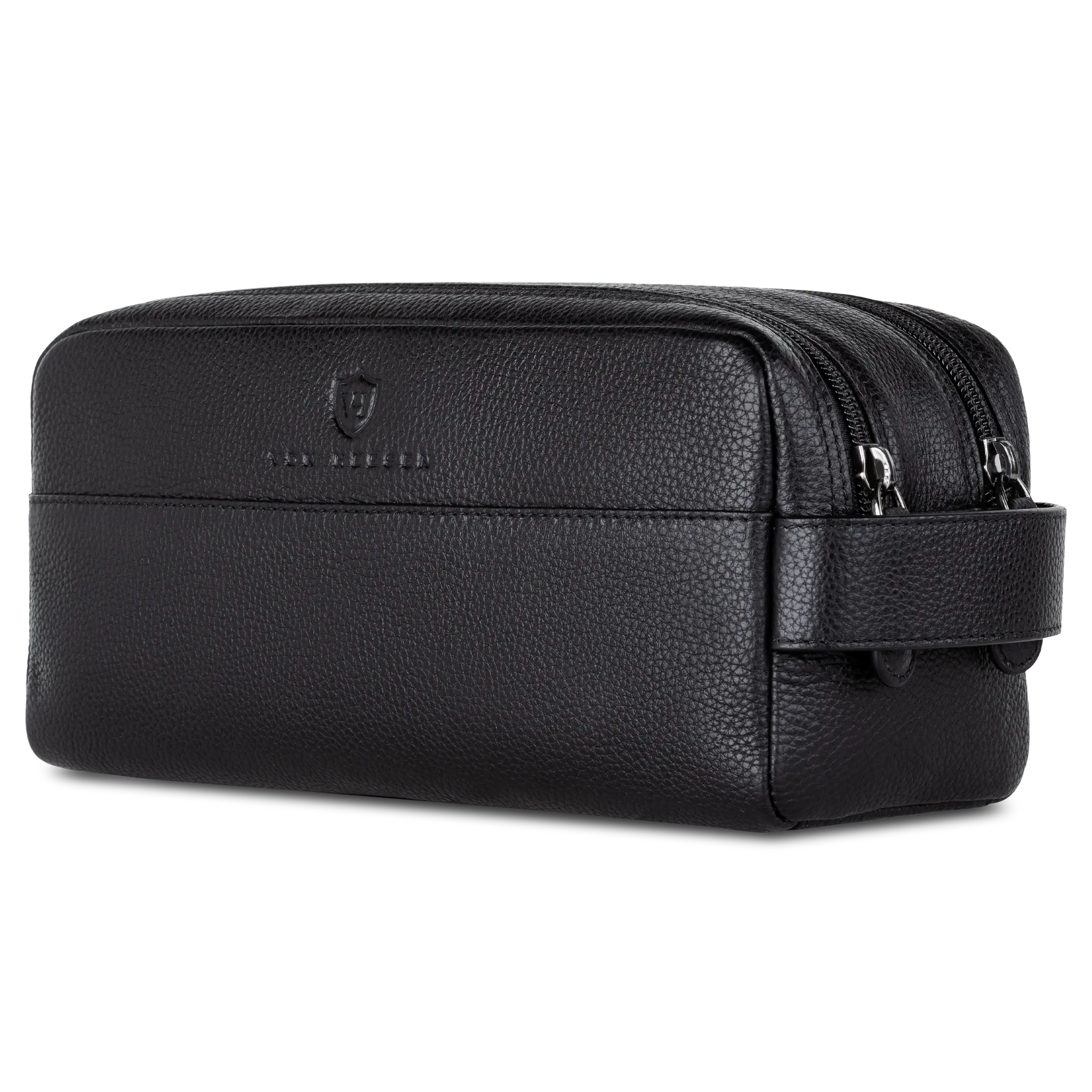 Kulturbeutel mit 2 Hauptfächern (Genarbt)