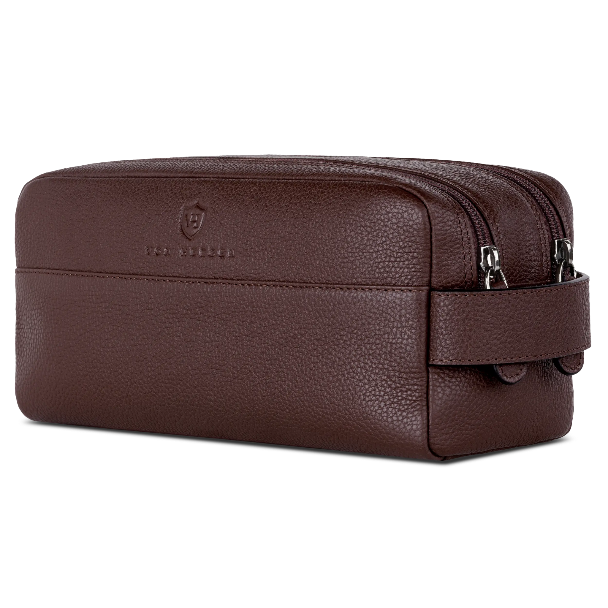 Kulturbeutel mit 2 Hauptfächern (Genarbt)