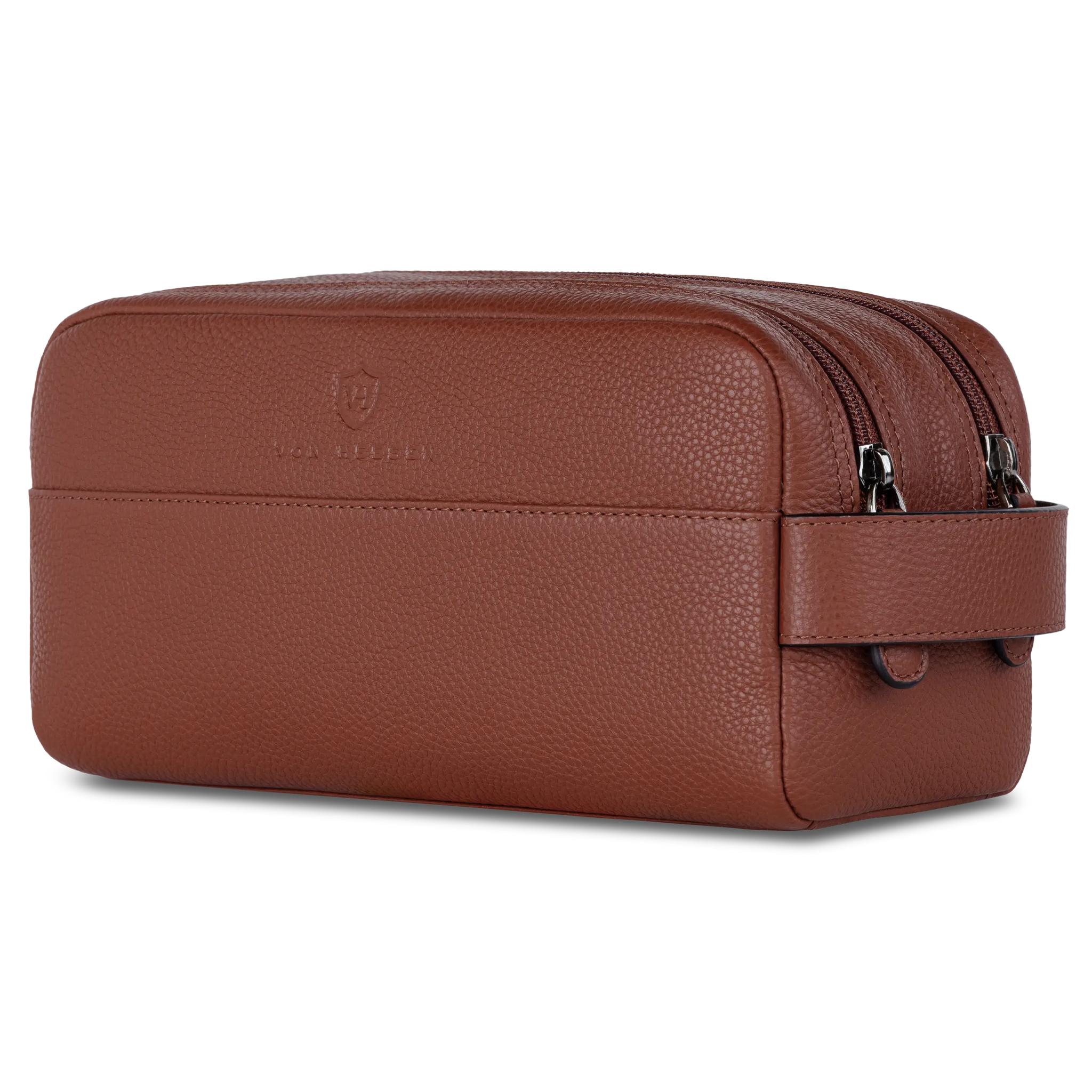 Kulturbeutel mit 2 Hauptfächern (Genarbt)