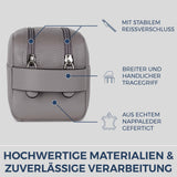 Kulturbeutel mit 2 Hauptfächern (Genarbt)