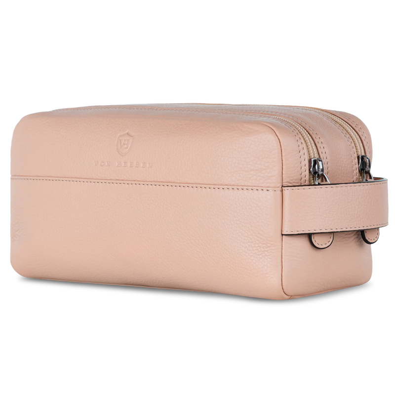 Kulturbeutel mit 2 Hauptfächern (Genarbt)