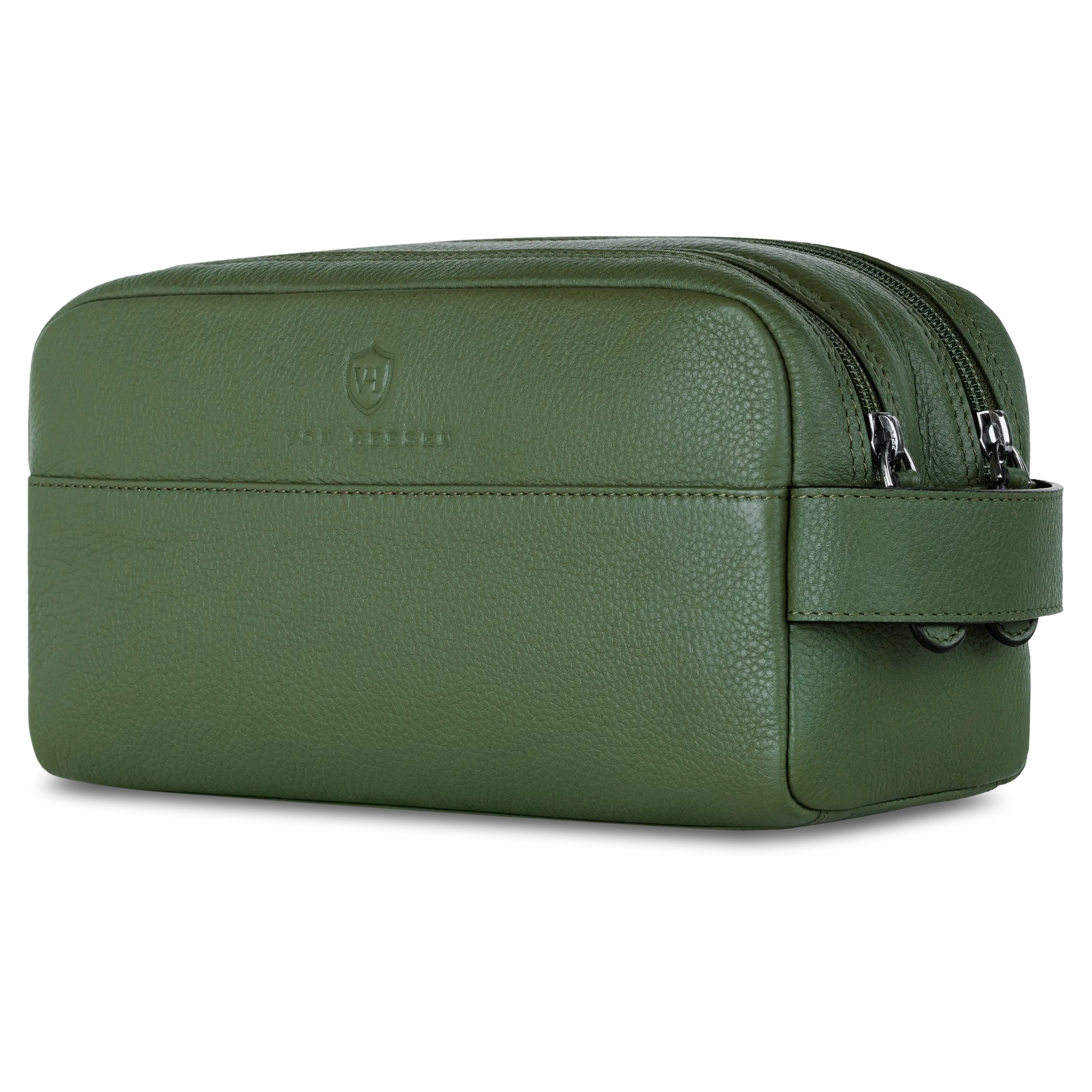 Kulturbeutel mit 2 Hauptfächern (Genarbt)