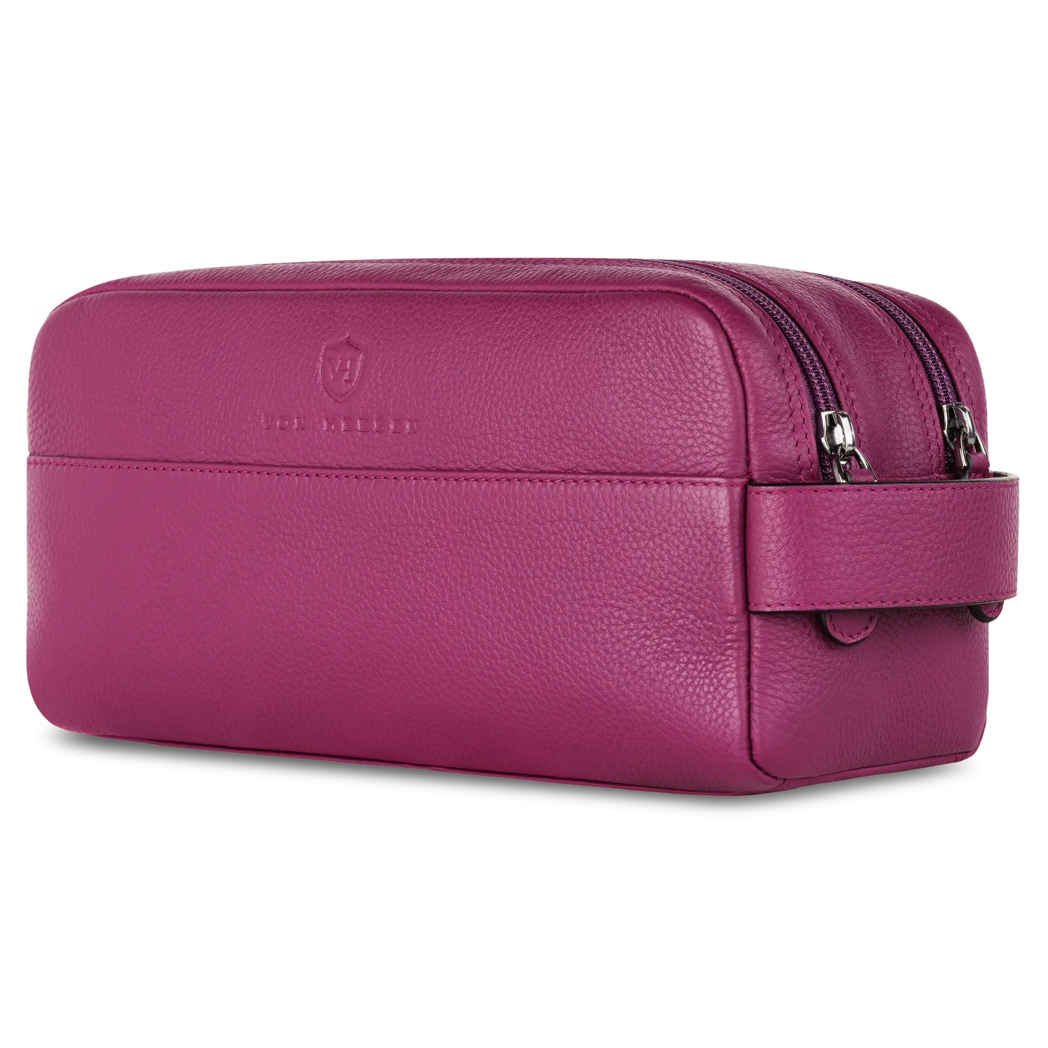 Kulturbeutel mit 2 Hauptfächern (Genarbt)