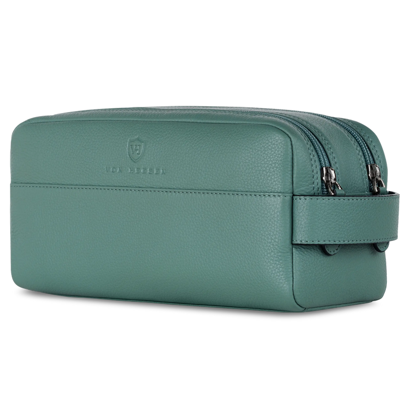 Kulturbeutel mit 2 Hauptfächern (Genarbt)