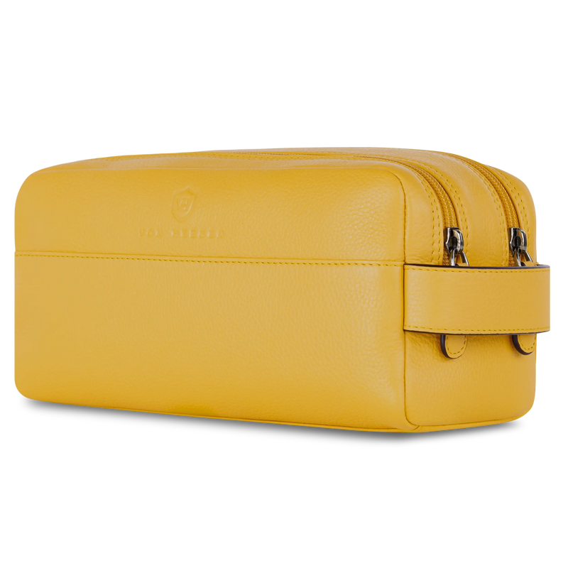 Kulturbeutel mit 2 Hauptfächern (Genarbt)