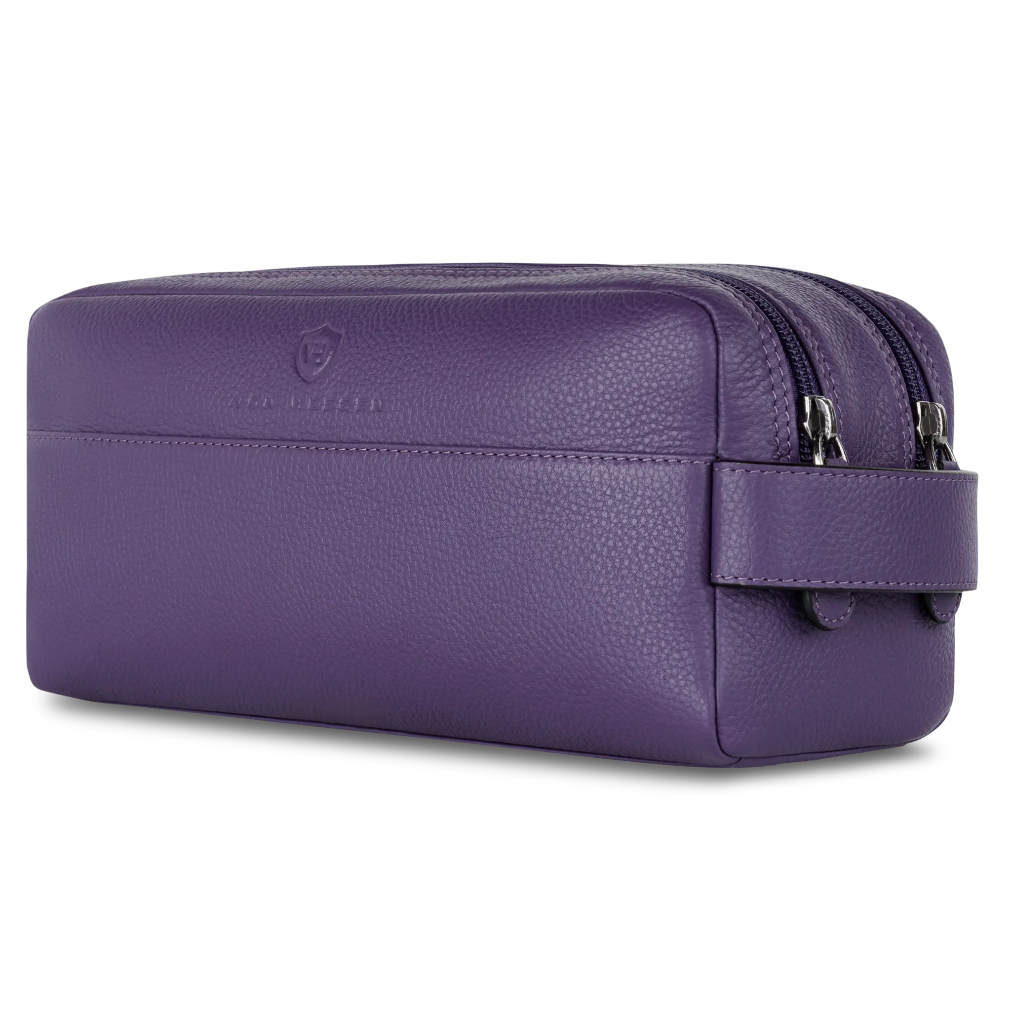 Kulturbeutel mit 2 Hauptfächern (Genarbt)