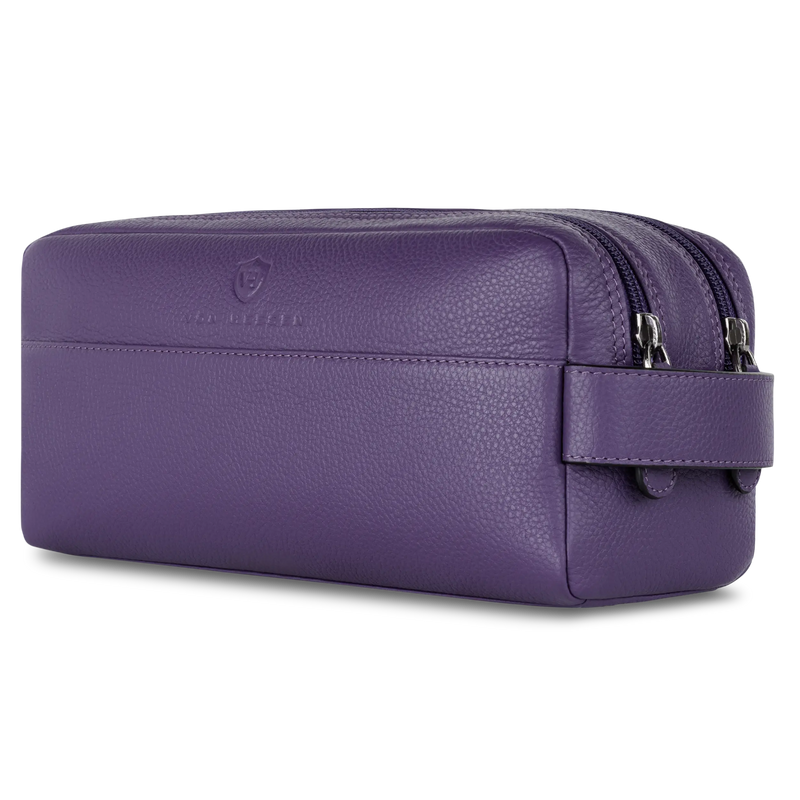 Kulturbeutel mit 2 Hauptfächern (Genarbt)