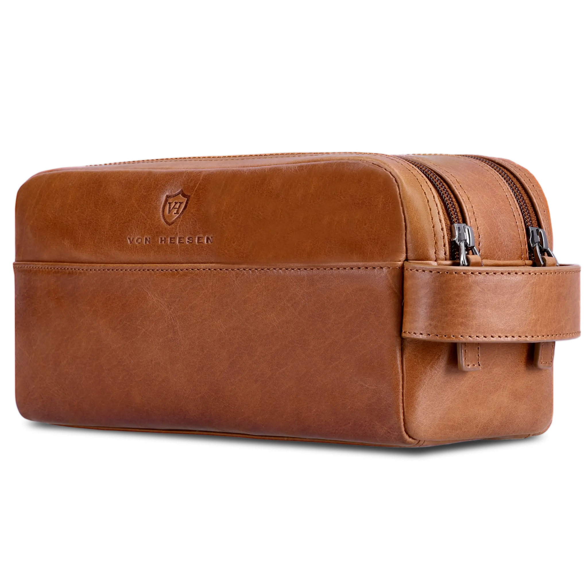 Kulturbeutel mit 2 Hauptfächern (Glatt)