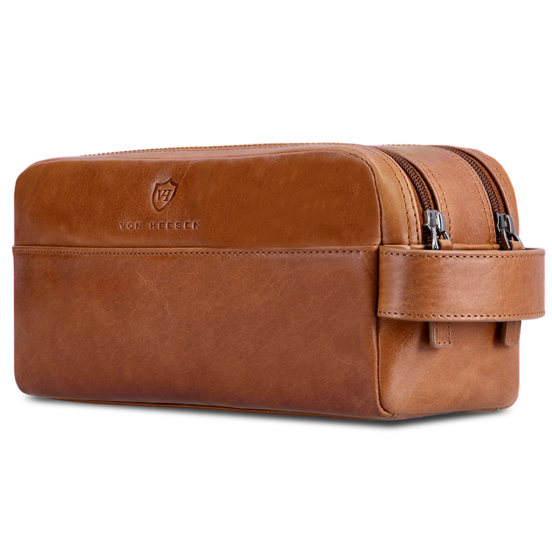 Kulturbeutel mit 2 Hauptfächern (Glatt)