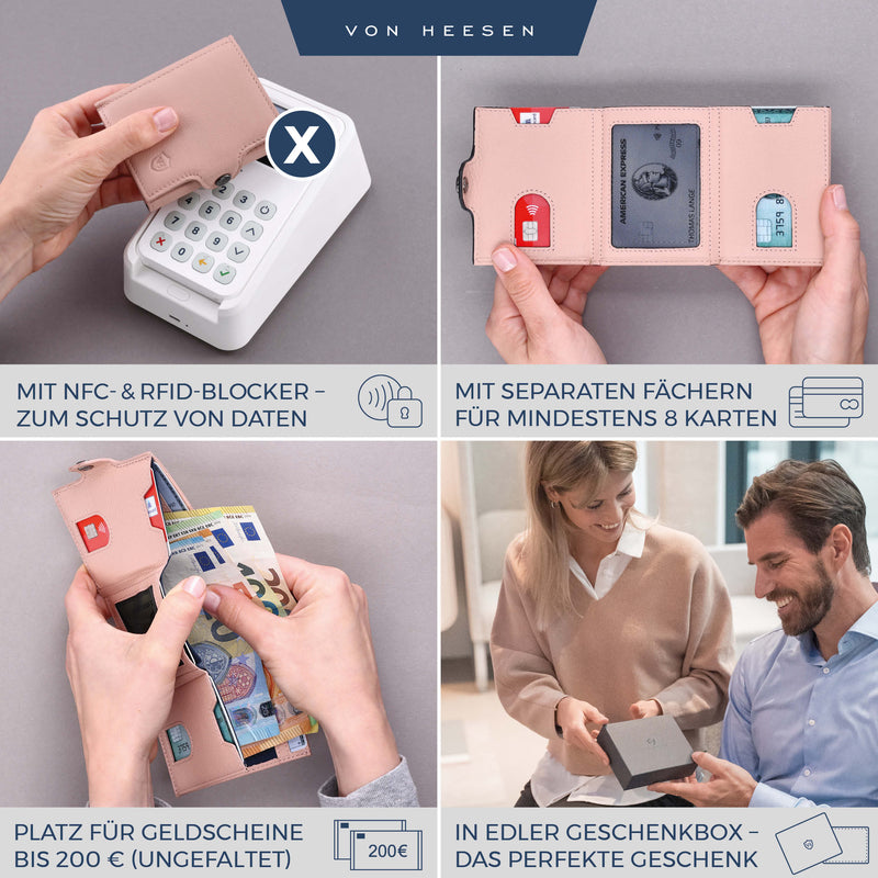 Slim Wallet mit RFID-Schutz und 6 Kartenfächer