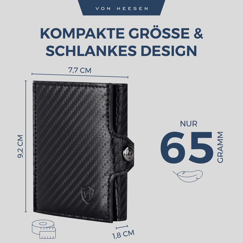 Slim Wallet mit RFID-Schutz und 6 Kartenfächer
