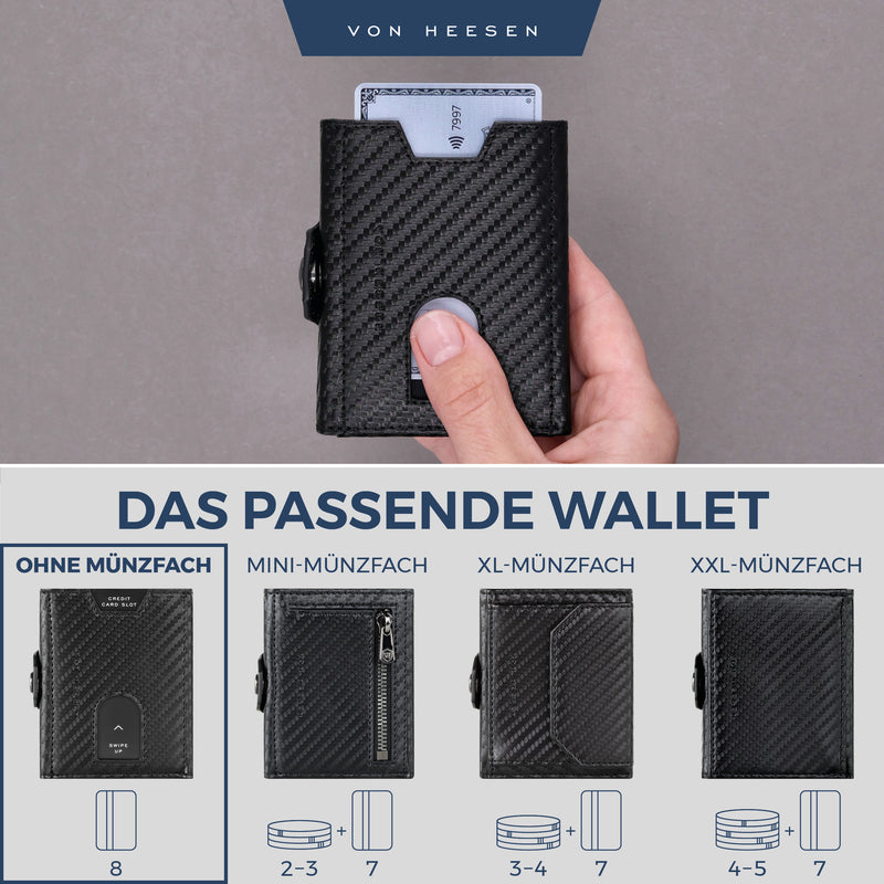 Slim Wallet mit RFID-Schutz und 6 Kartenfächer