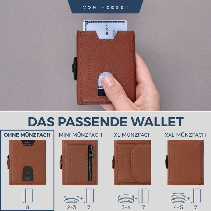 Slim Wallet mit RFID-Schutz und 6 Kartenfächer