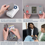 Slim Wallet mit RFID-Schutz & 8 Kartenfächer (Genarbt)