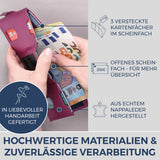 Slim Wallet mit RFID-Schutz & 8 Kartenfächer (Genarbt)