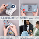 Slim Wallet mit RFID-Schutz & 8 Kartenfächer (Genarbt)