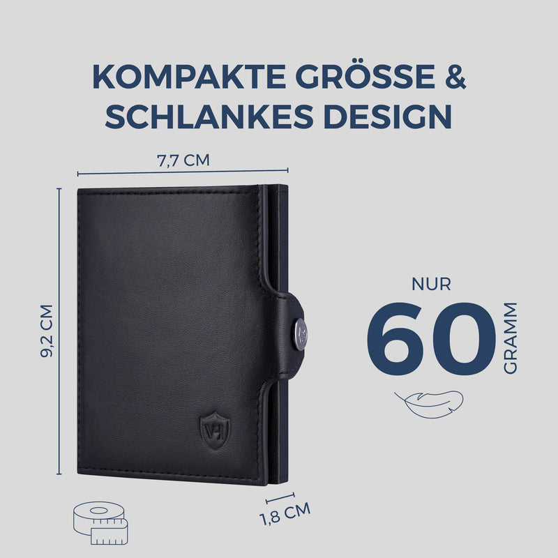 Slim Wallet mit RFID-Schutz & 8 Kartenfächer (Glatt)
