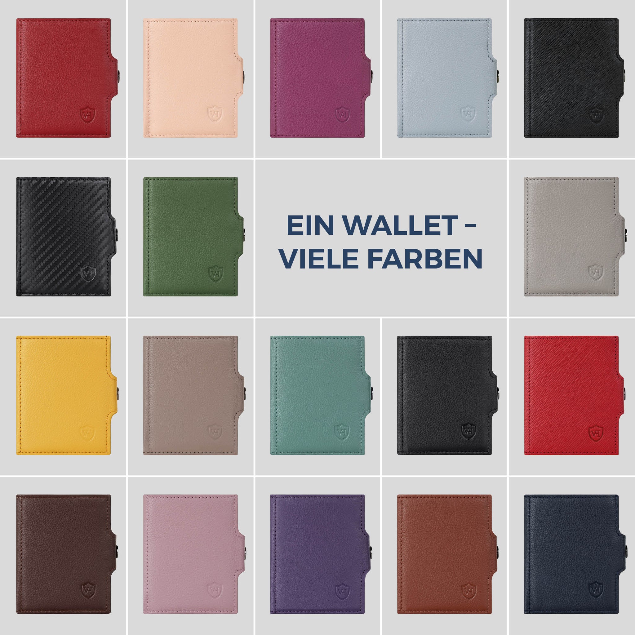 Slim Wallet mit RFID-Schutz & 8 Kartenfächer (Waxy)