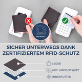 Slim Wallet mit RFID-Schutz & 8 Kartenfächer (Waxy)