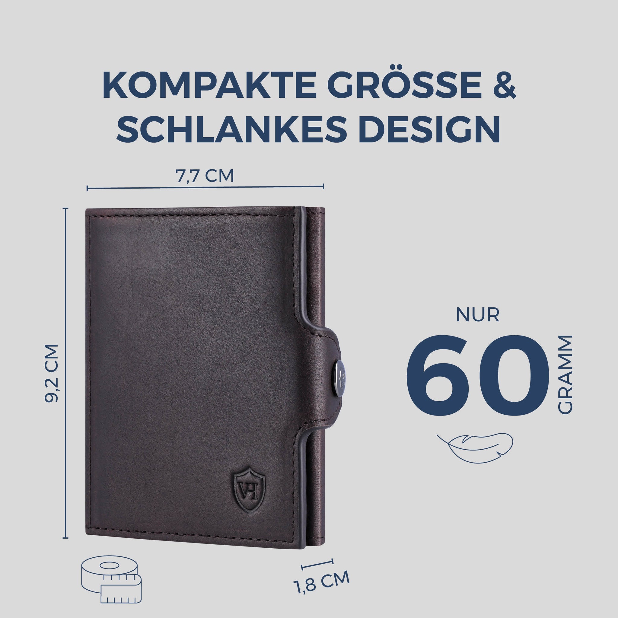 Slim Wallet mit RFID-Schutz & 8 Kartenfächer (Waxy)