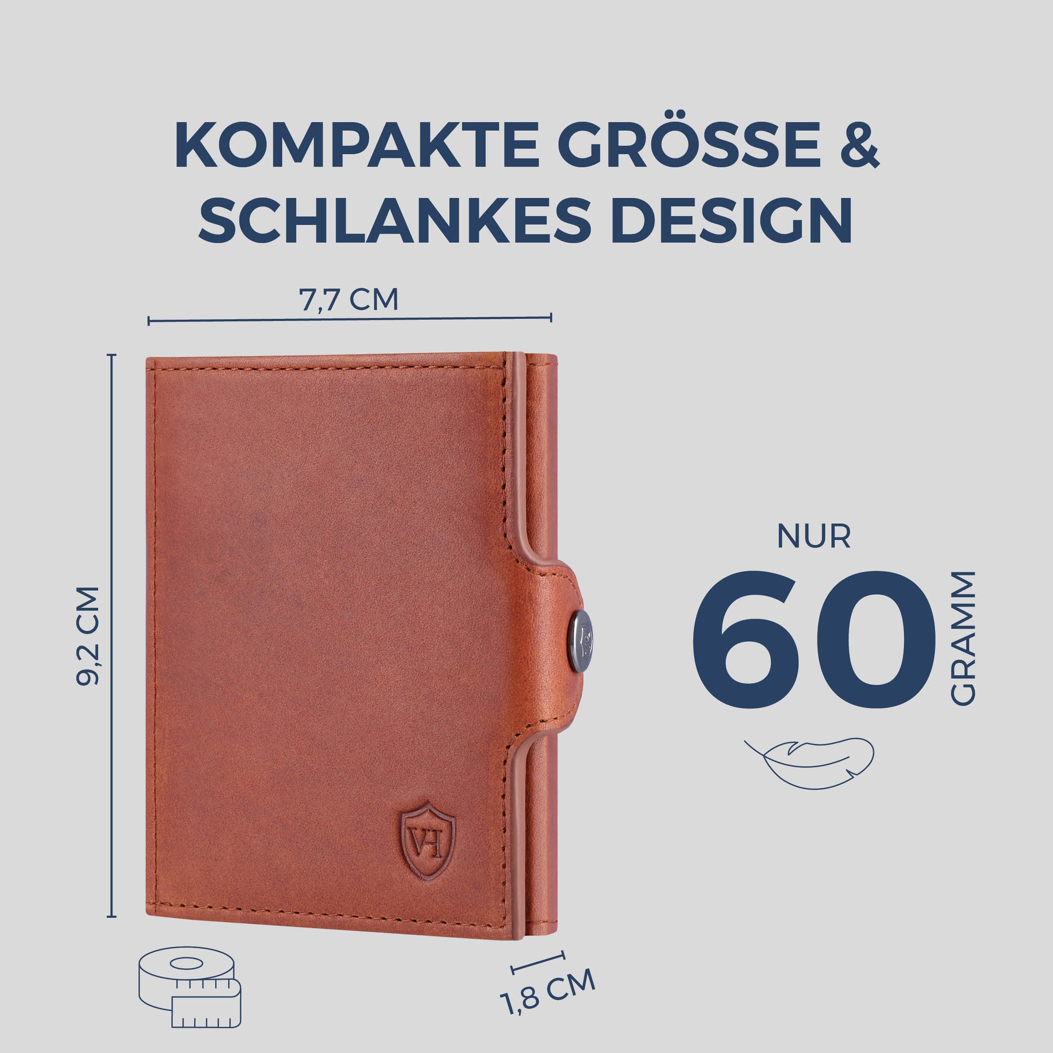 Slim Wallet mit RFID-Schutz & 8 Kartenfächer (Waxy)