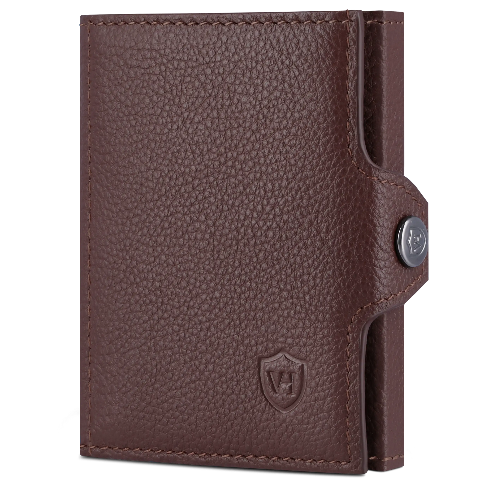 Slim Wallet mit RFID-Schutz, 7 Kartenfächer & Mini-Münzfach (Genarbt)