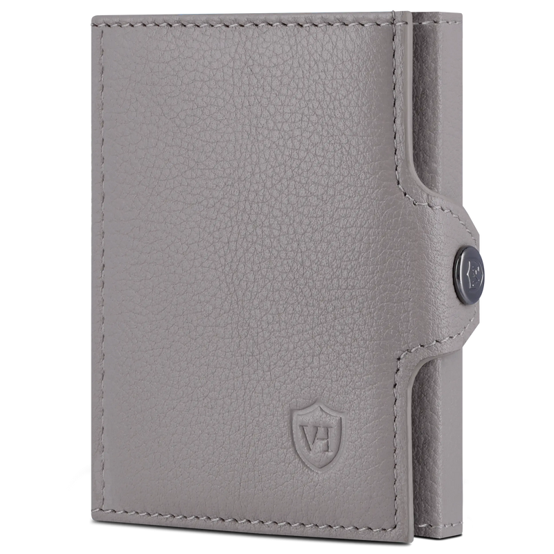 Slim Wallet mit RFID-Schutz, 7 Kartenfächer & Mini-Münzfach (Genarbt)