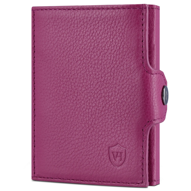 Slim Wallet mit RFID-Schutz, 7 Kartenfächer & Mini-Münzfach (Genarbt)