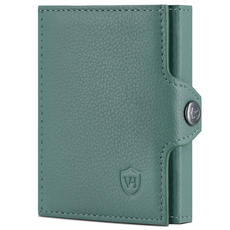 Slim Wallet mit RFID-Schutz, 7 Kartenfächer & Mini-Münzfach (Genarbt)