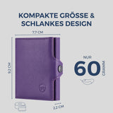 Slim Wallet mit RFID-Schutz, 7 Kartenfächer & Mini-Münzfach (Genarbt)