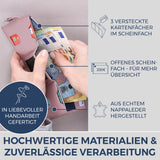 Slim Wallet mit RFID-Schutz, 7 Kartenfächer & Mini-Münzfach (Genarbt)