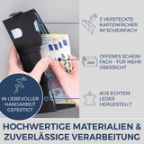 Slim Wallet mit RFID-Schutz, 7 Kartenfächer & Mini-Münzfach (Waxy)